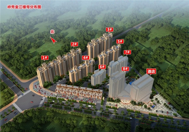 岭秀金江在售住宅建面59--131㎡三房至四房 均价10500元/㎡