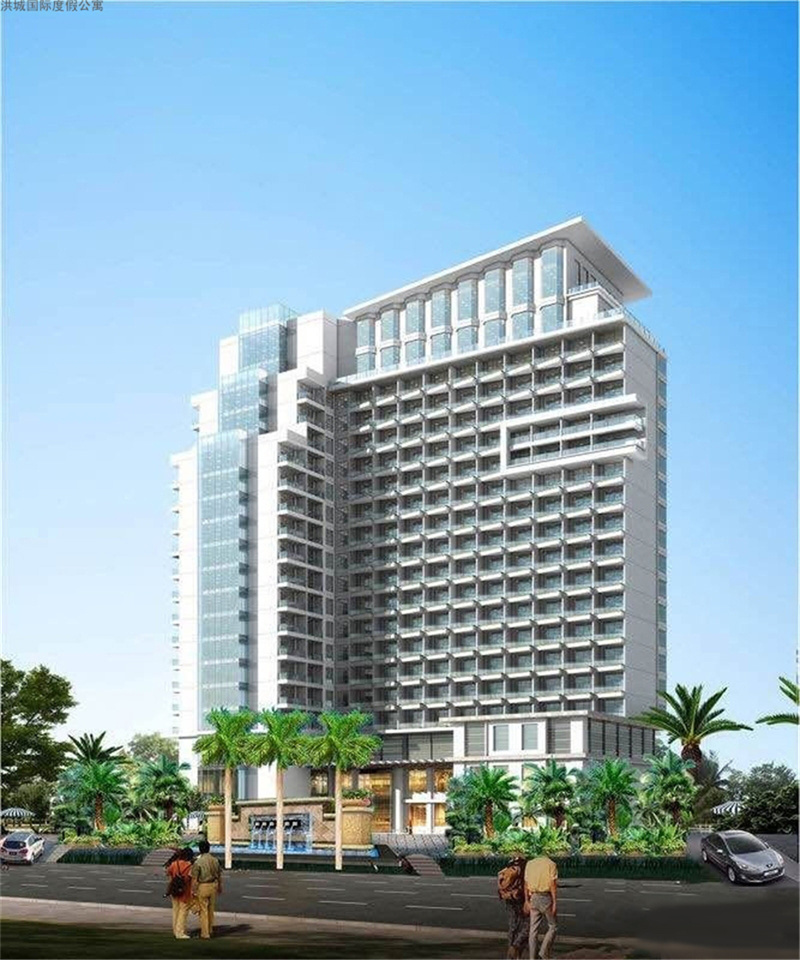 洪城国际主力户型为建筑面积51-114㎡酒店式公寓，均价9500元/㎡